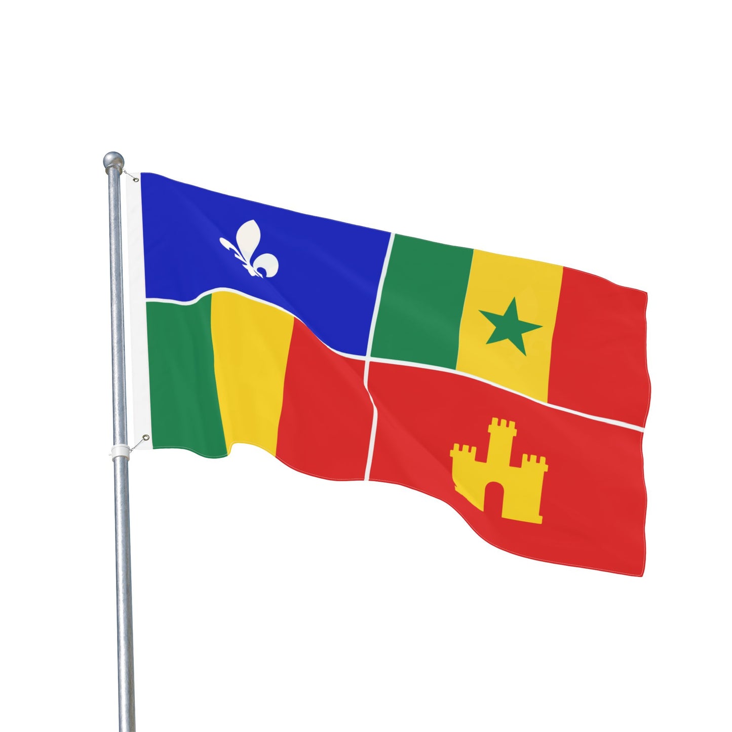Louisiana Creole Flag - Double Sided