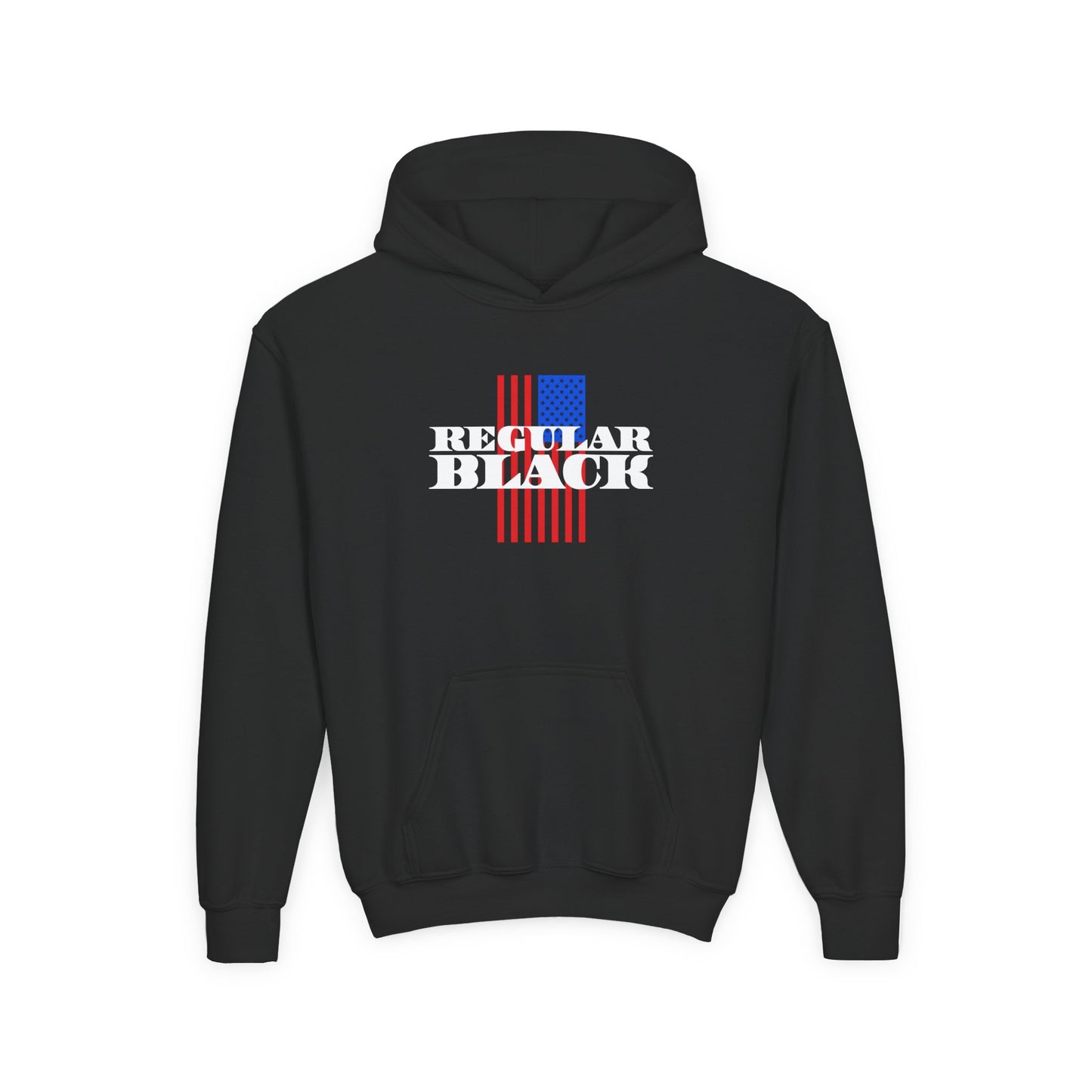 Regular Black Youth Hoodie - Black