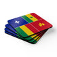 Louisiana Creole Flag Coaster Set