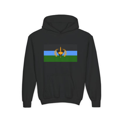 Gullah Geechee Flag Youth Hoodie - Black