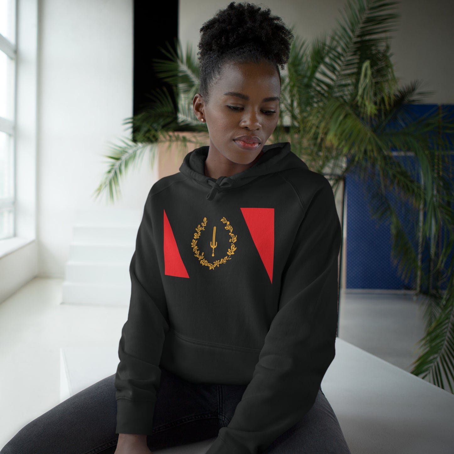 Black American Heritage Flag Classic Premium Hoodie - Black