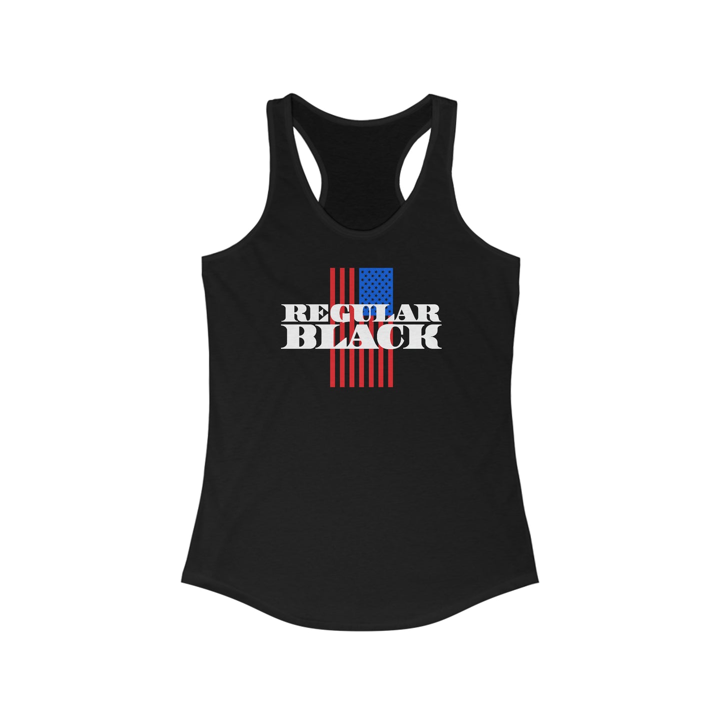 Regular Black Women's Racerback Tank Top - Black