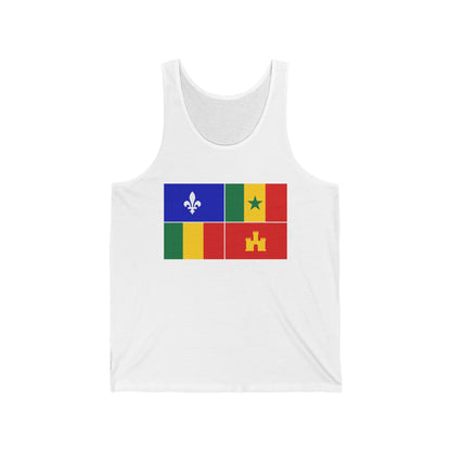 Louisiana Creole Flag Tank Top - White