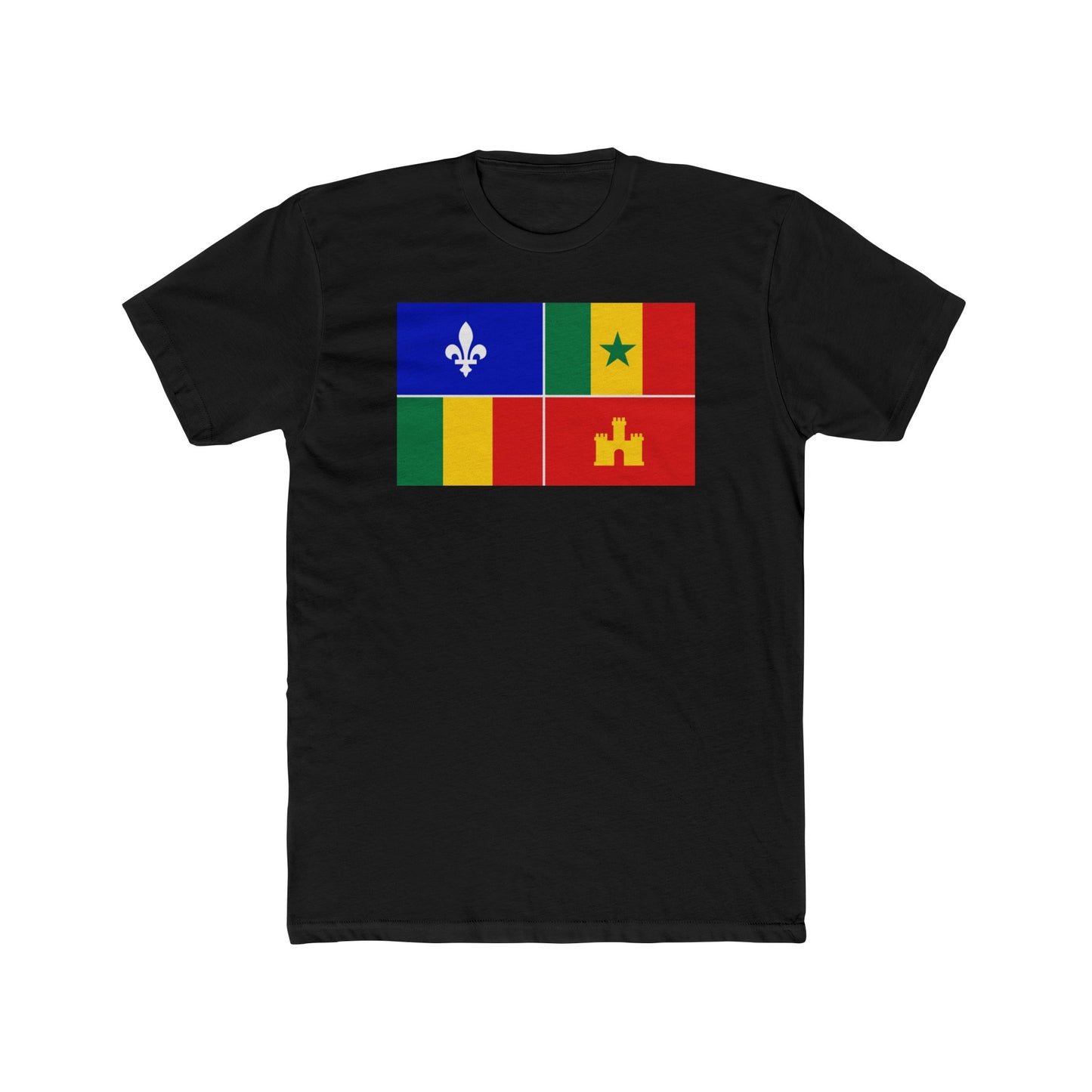 Louisiana Creole Flag Tee - Black