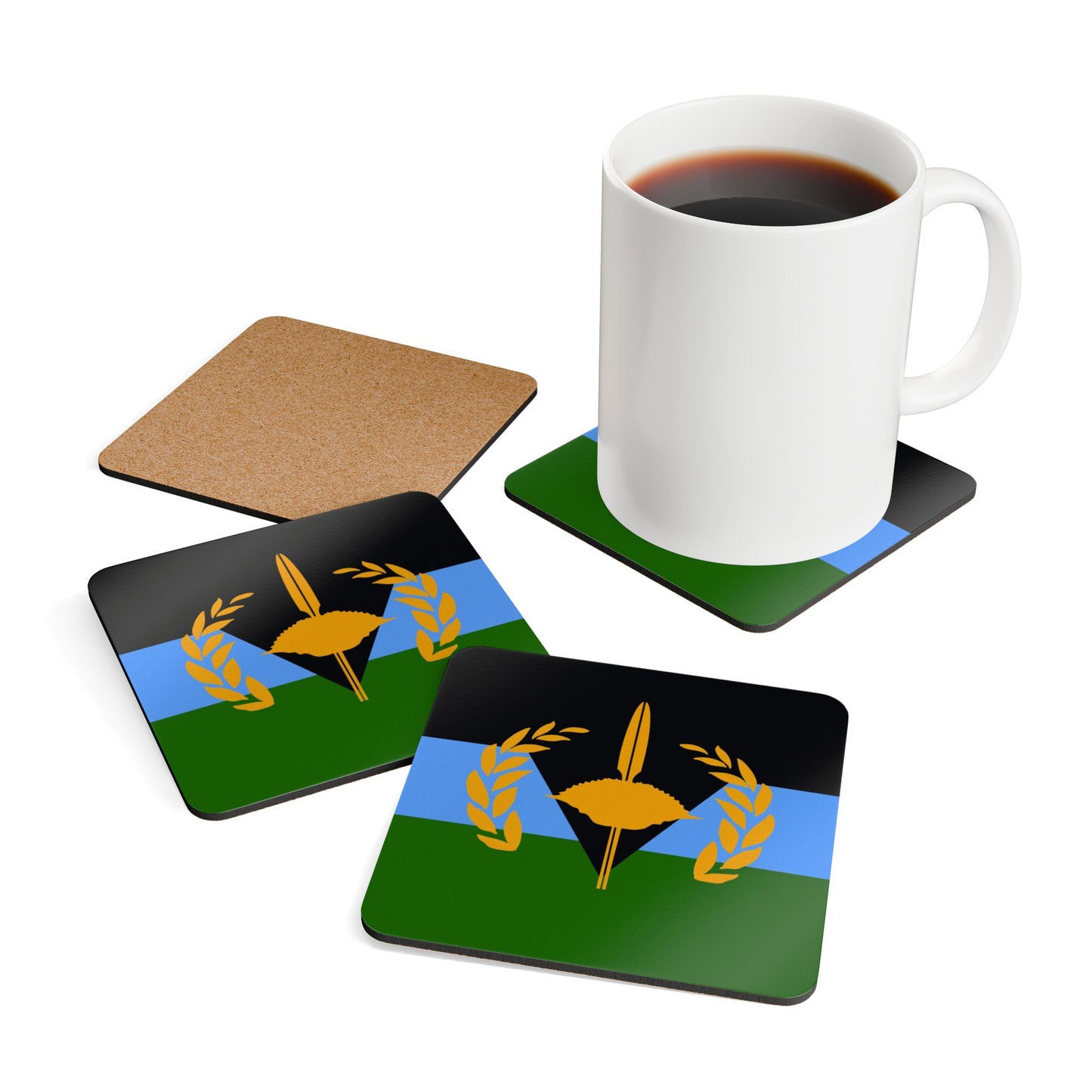 Gullah Geechee Flag Coaster Set