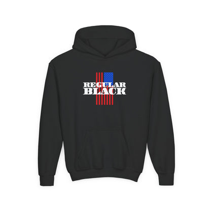 Regular Black Youth Hoodie - Black