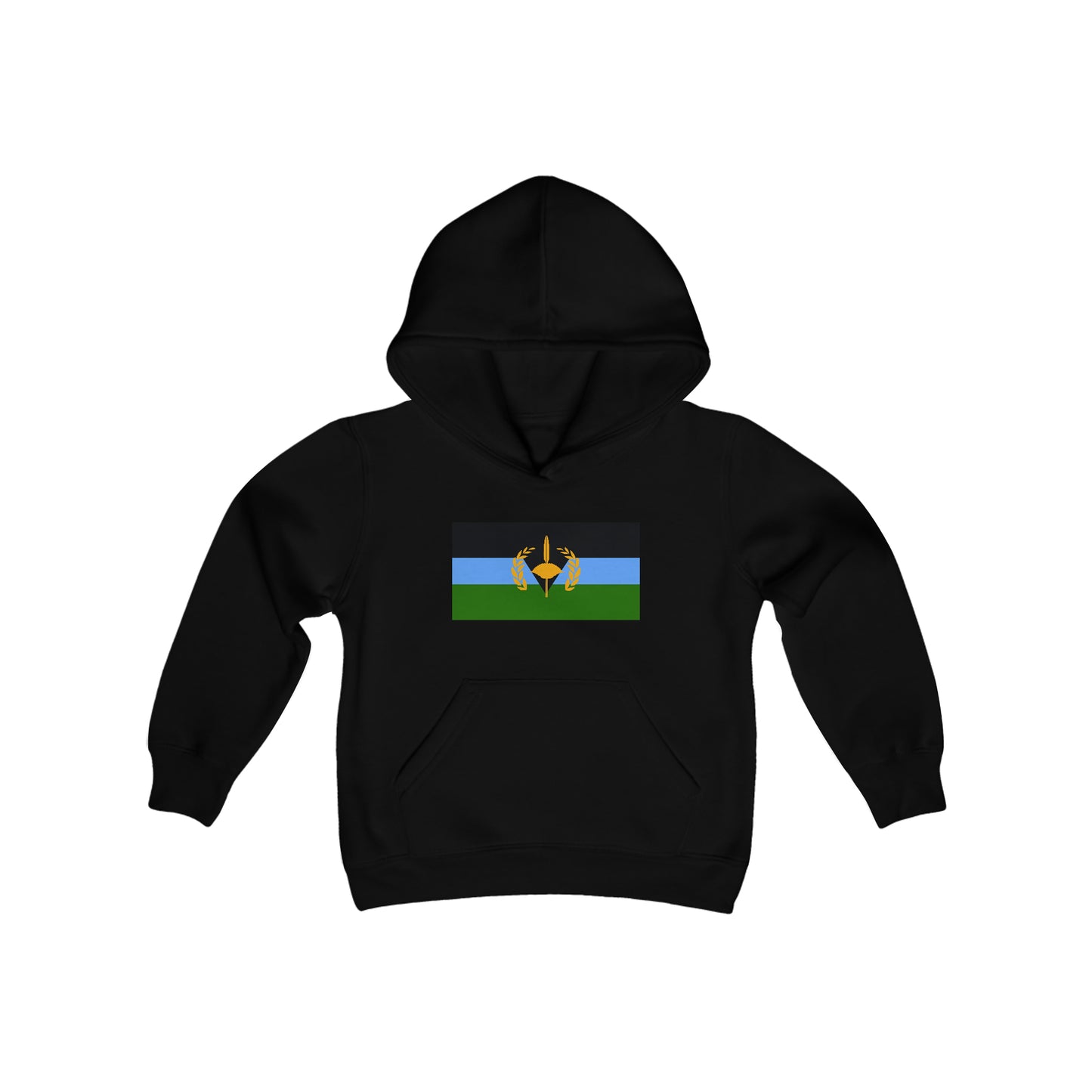 Gullah Geechee Flag Youth Hoodie - Black