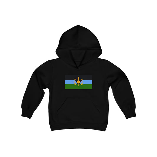 Gullah Geechee Flag Youth Hoodie - Black