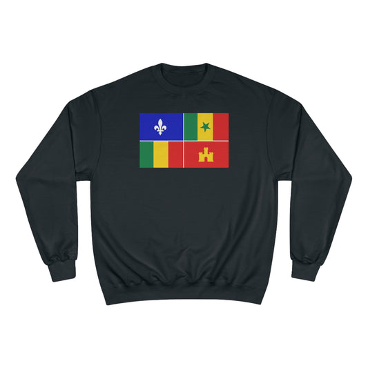 Louisiana Creole Flag Sweatshirt - Black