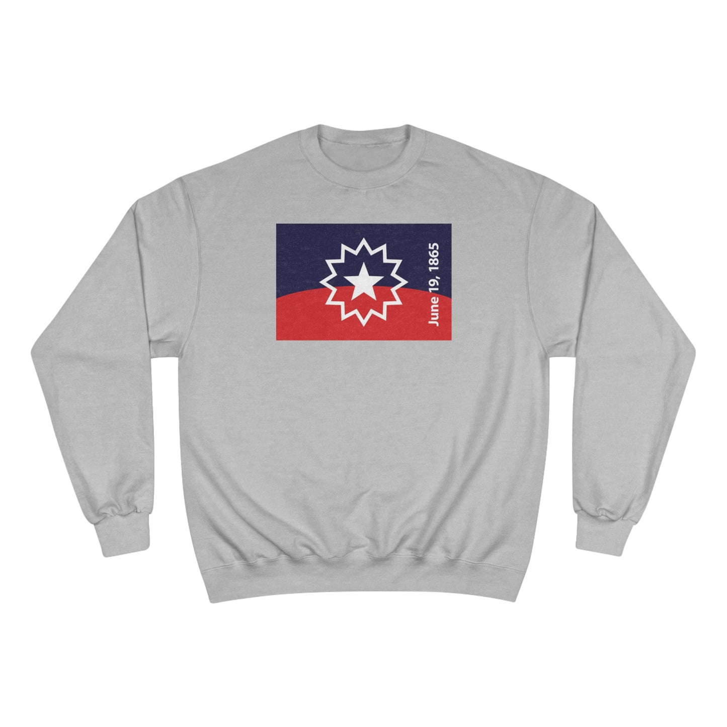 Juneteenth Flag Sweatshirt - Heather Grey