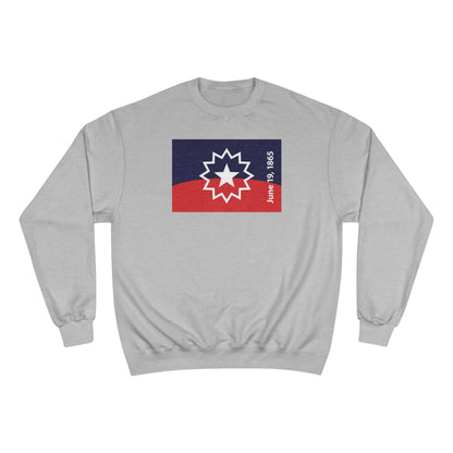 Juneteenth Flag Sweatshirt - Heather Grey