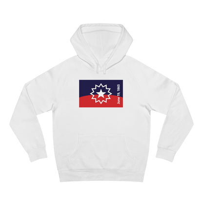 Juneteenth Flag Premium Women's Hoodie - White