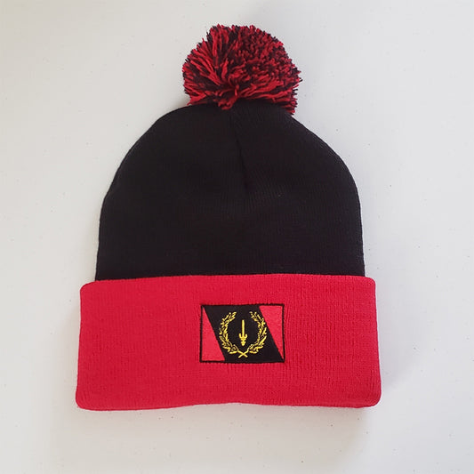 Black American Heritage Flag Alternate Pom-Pom Beanie