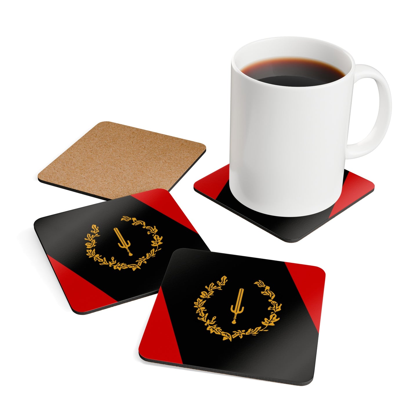 Black American Heritage Flag Coaster Set