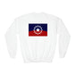 Juneteenth Flag Youth Sweatshirt - White