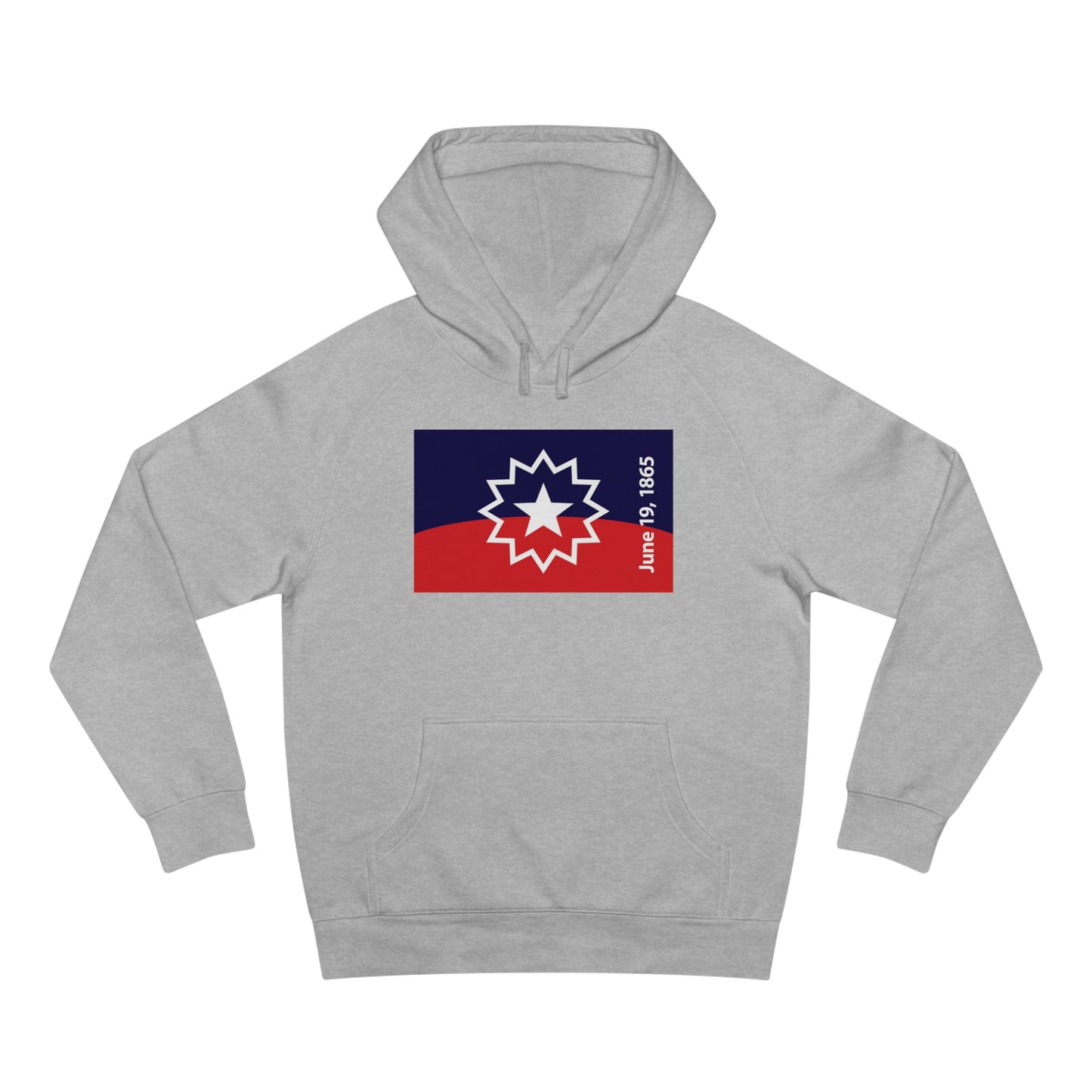 Juneteenth Flag Premium Hoodie - Heather Grey