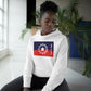 Juneteenth Flag Premium Women's Hoodie - White