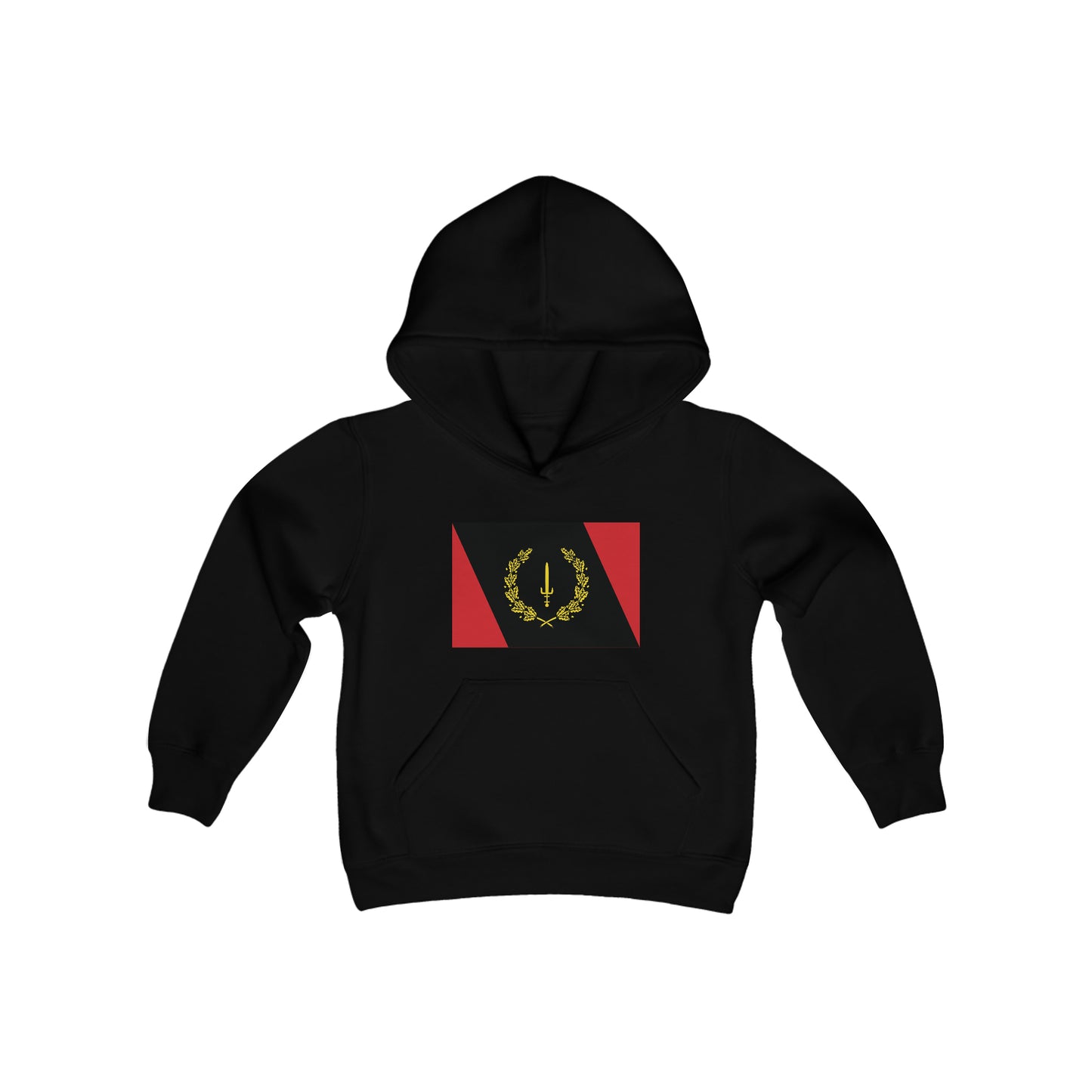 Black American Heritage Flag Youth Hoodie - Black