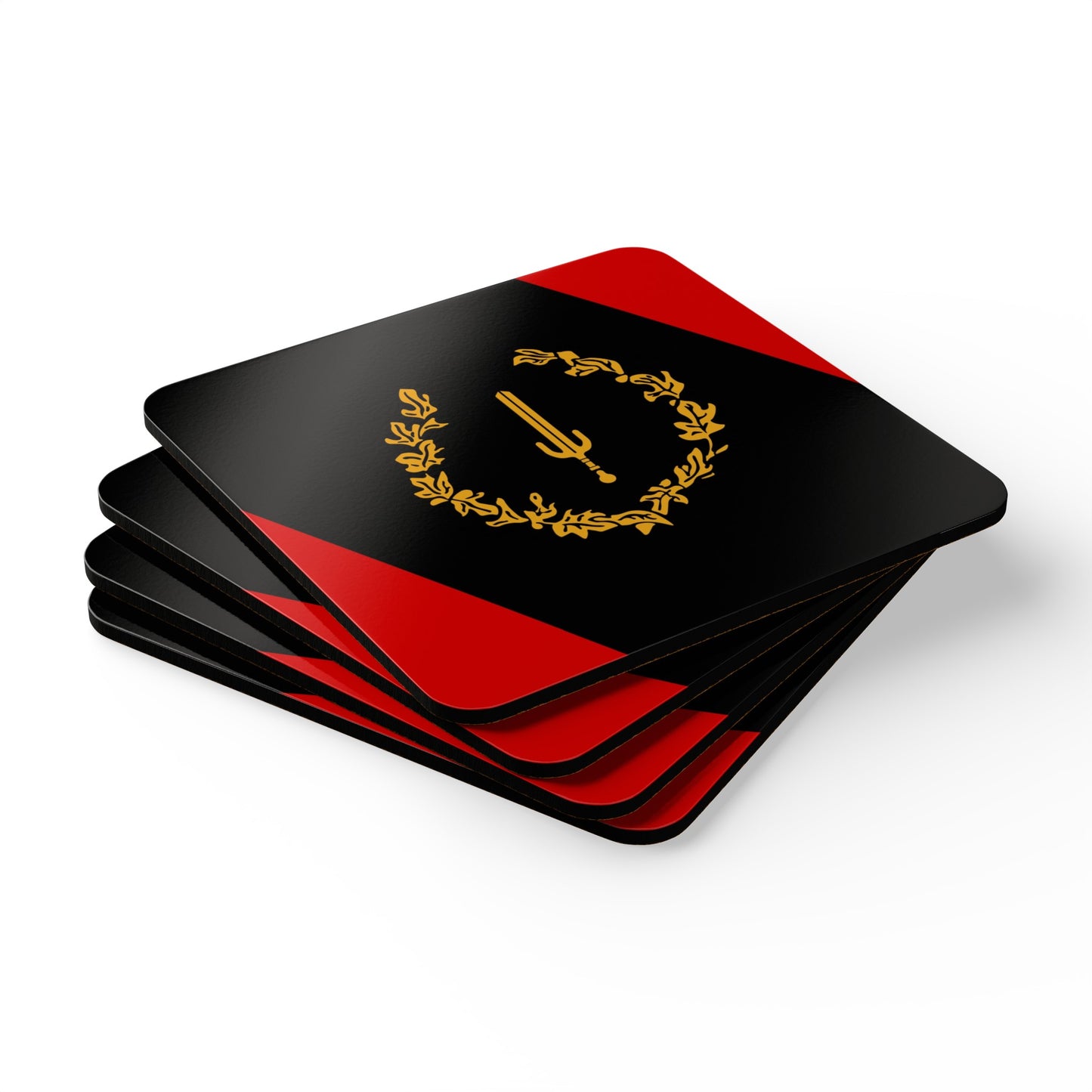 Black American Heritage Flag Coaster Set