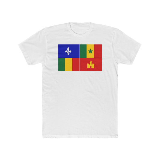 Louisiana Creole Flag Tee - White