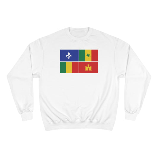 Louisiana Creole Flag Sweatshirt - White