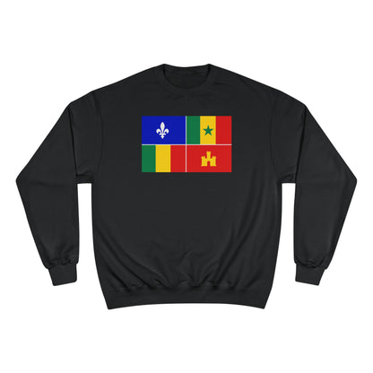 Louisiana Creole Flag Sweatshirt - Black