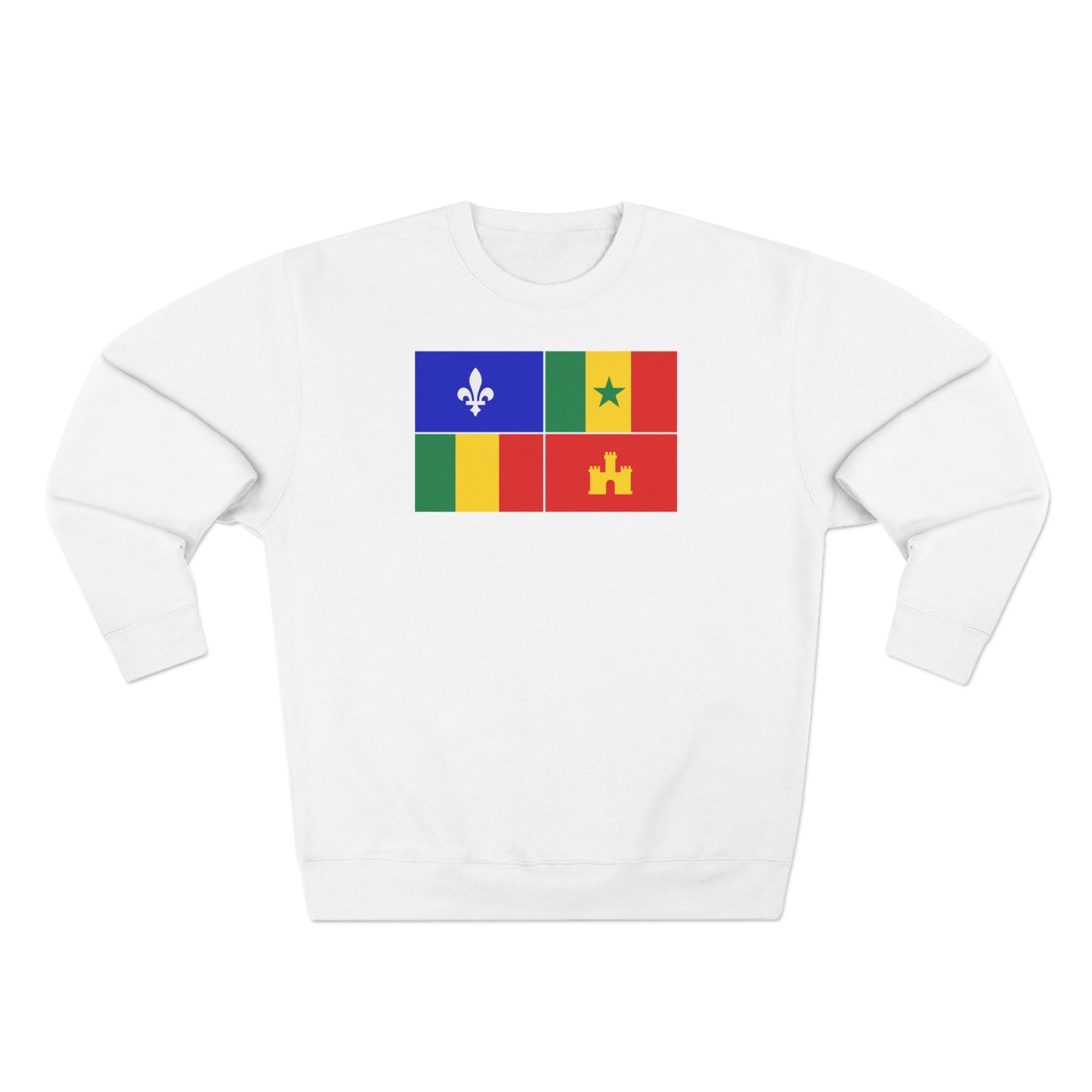 Louisiana Creole Flag Women's Sweatshirt - White