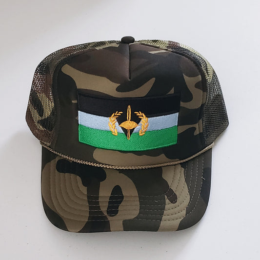 Gullah Geechee Flag Camo Trucker Hat