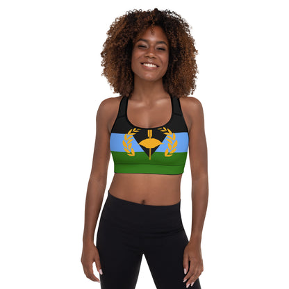 Gullah Geechee Flag Padded Sports Bra