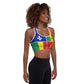 Louisiana Creole Flag Padded Sports Bra