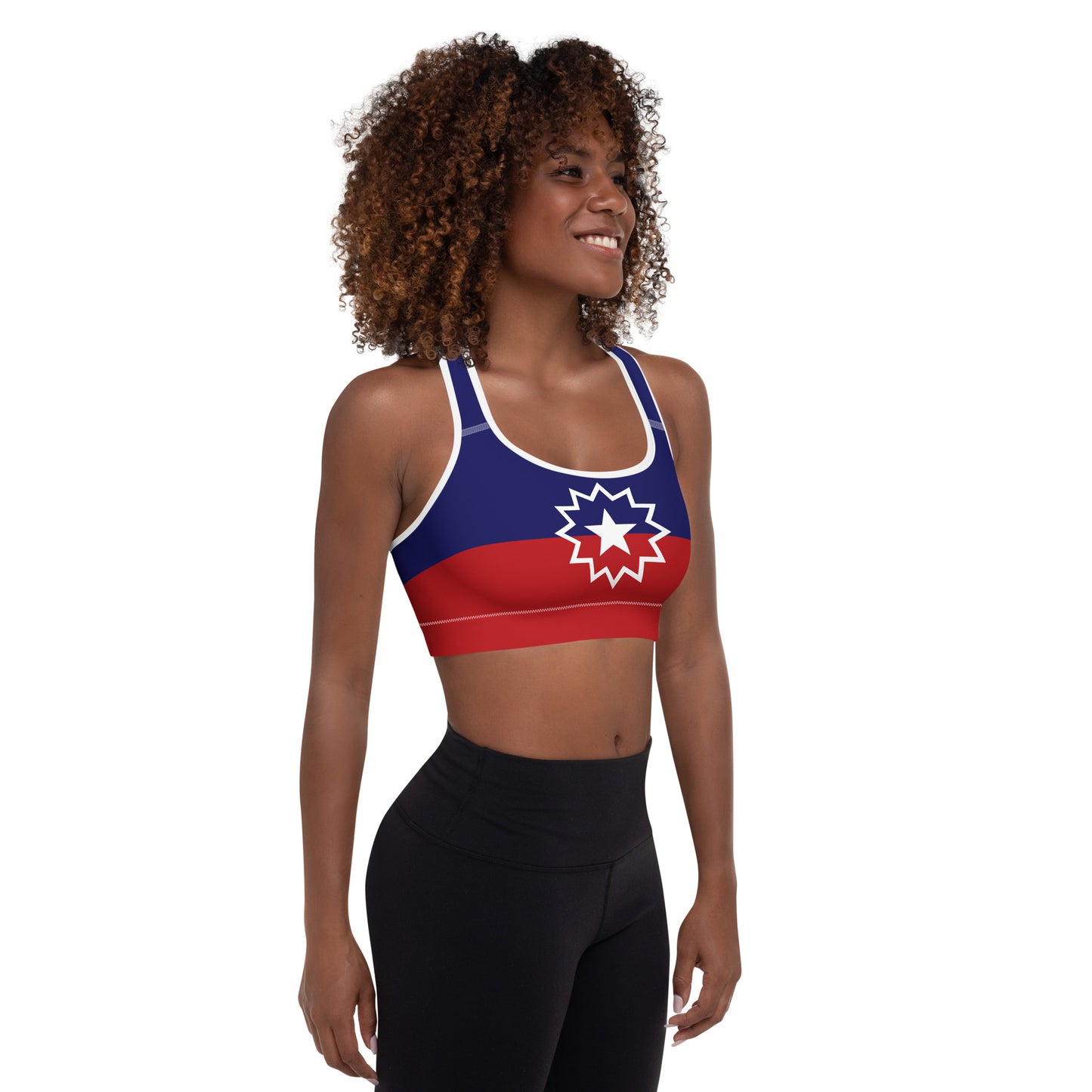 Juneteenth Flag Padded Sports Bra