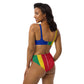 Louisiana Creole Flag High Waisted Bikini Set