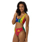 Louisiana Creole Flag High Waisted Bikini Set