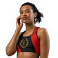 Black American Heritage Flag Classic Sports Bra