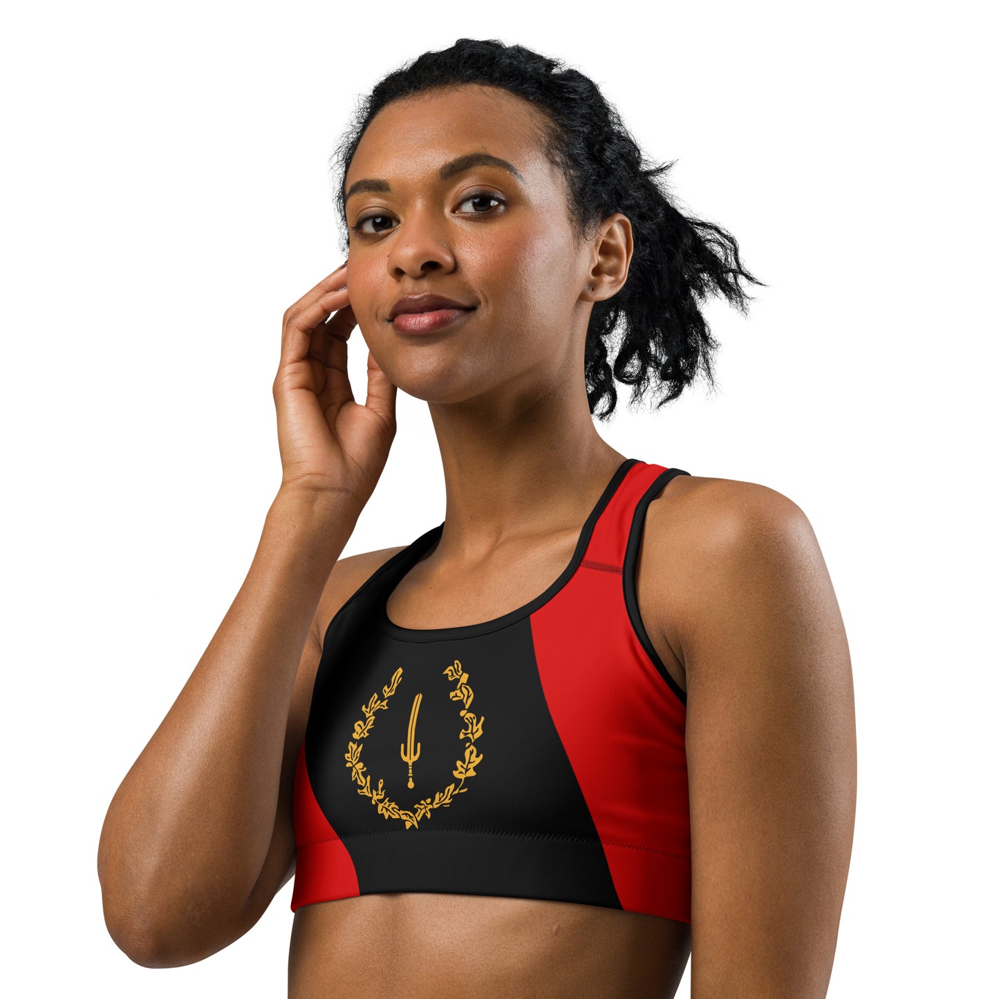 Black American Heritage Flag Classic Sports Bra