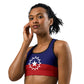 Juneteenth Flag Sports Bra