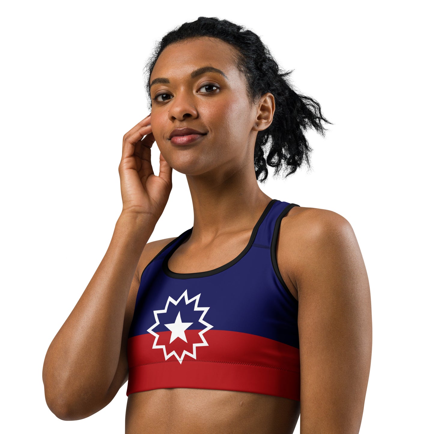 Juneteenth Flag Sports Bra