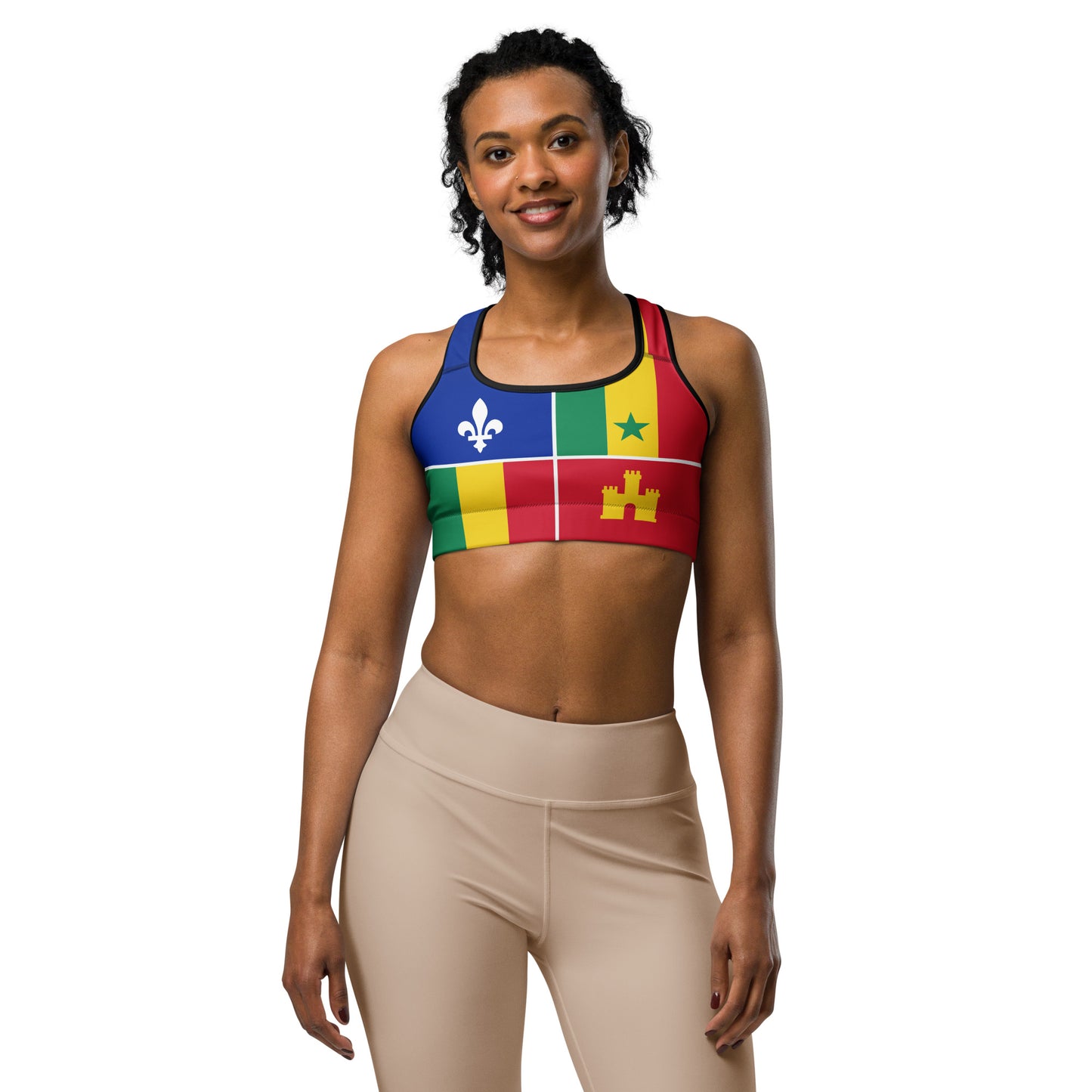 Louisiana Creole Flag Sports Bra