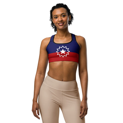 Juneteenth Flag Sports Bra