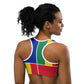 Louisiana Creole Flag Sports Bra