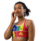 Louisiana Creole Flag Sports Bra