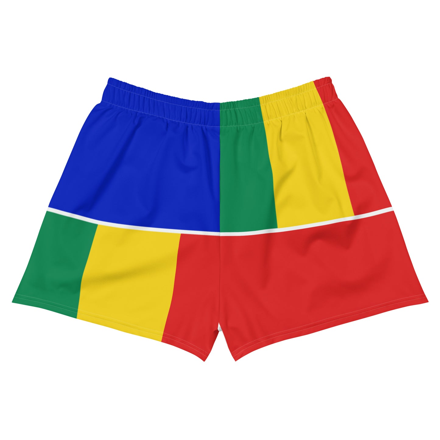 Louisiana Creole Flag Women’s Athletic Shorts