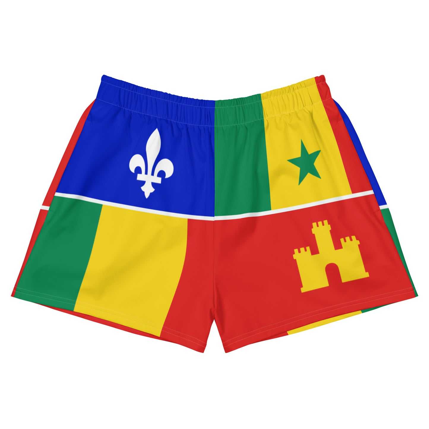 Louisiana Creole Flag Women’s Athletic Shorts