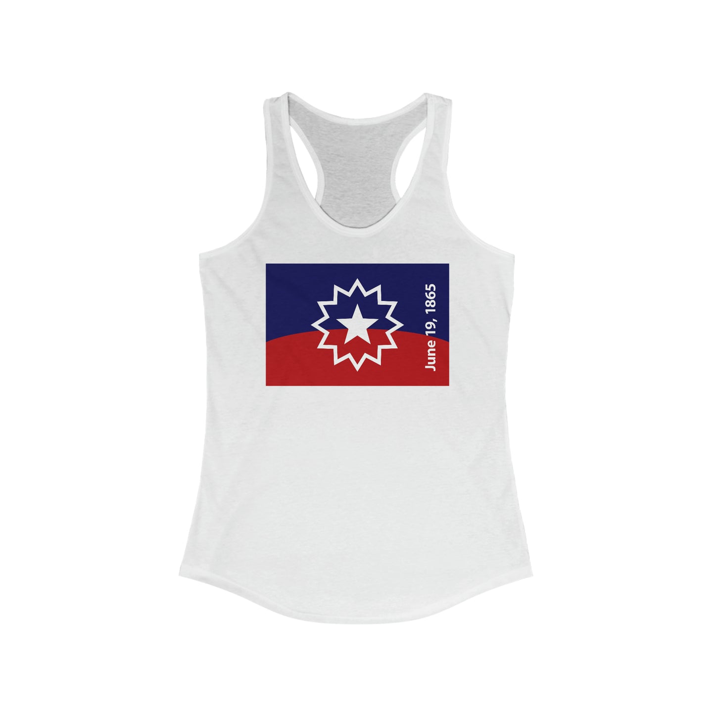 Juneteenth Flag Women's Racerback Tank Top - White