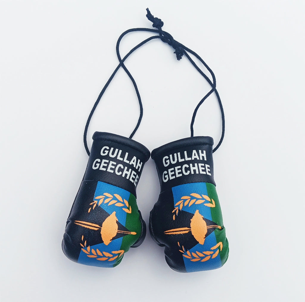 Gullah Geechee Flag Hanging Mini Boxing Gloves