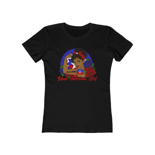 Unbreakable Black American Girl Juneteenth Women's Tee - Black