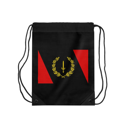 Black American Heritage Flag Drawstring Bag