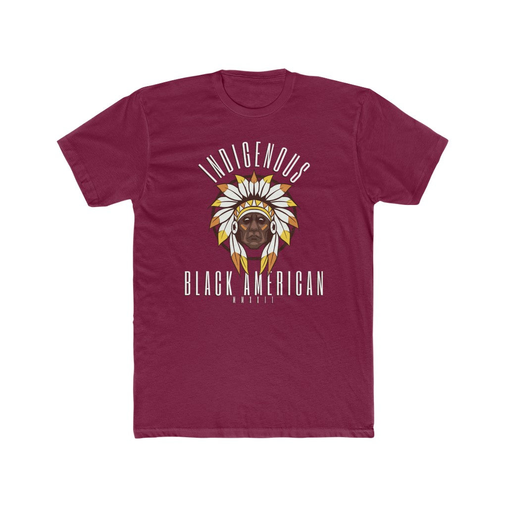 Indigenous Black American Tee - Maroon