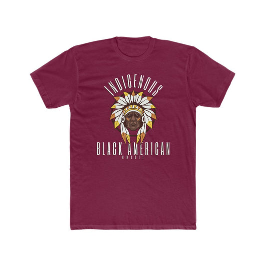 Indigenous Black American Tee - Maroon