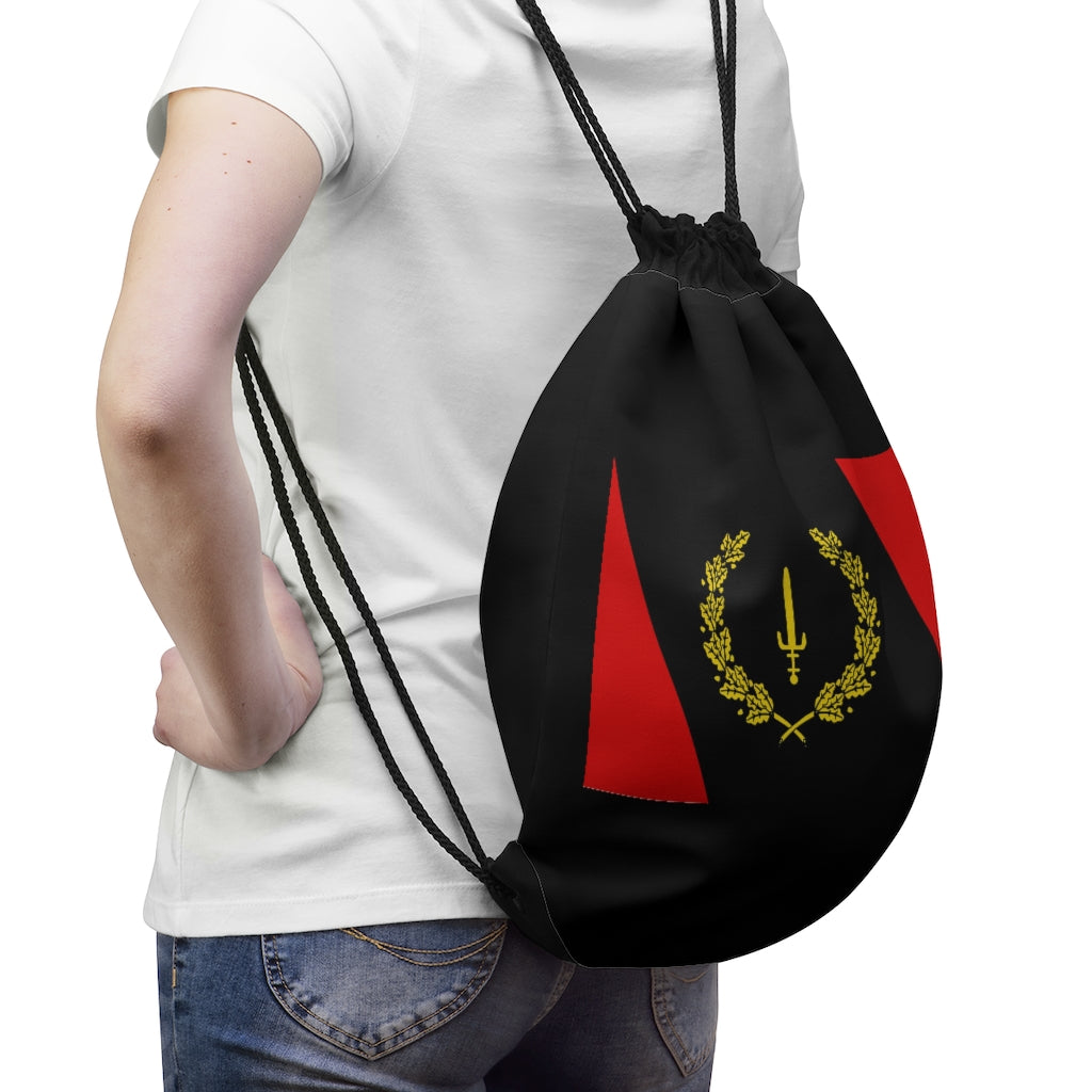 Black American Heritage Flag Drawstring Bag